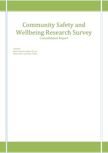 Community Safety and Wellbeing Research Survey Consolidated Report