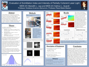 Evaluation of Scintillation Index and Intensity of Partially Coherent Laser... Results Abstract Methods