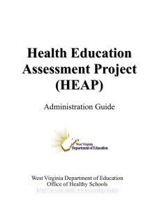 Health Education Assessment Project (HEAP) Administration Guide