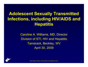 Adolescent Sexually Transmitted Infections, including HIV/AIDS and Hepatitis