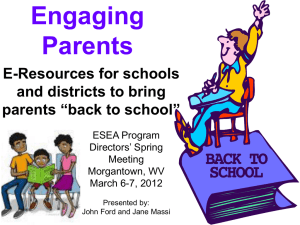 Engaging Parents E-Resources for schools and districts to bring