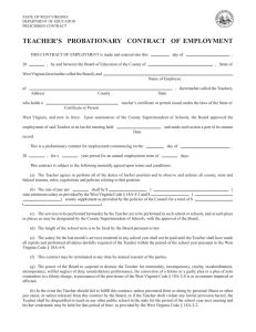 TEACHER’S  PROBATIONARY  CONTRACT  OF EMPLOYMENT