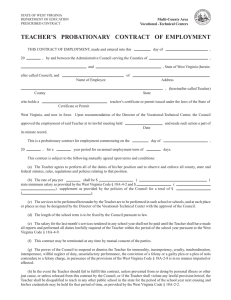 TEACHER’S  PROBATIONARY  CONTRACT  OF EMPLOYMENT