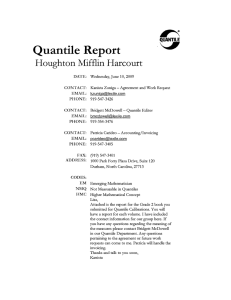 w m Quantile Report Houghton Wffin Harcourt