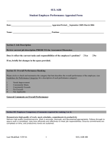 SUL/AIR Student Employee Performance Appraisal Form  ___________________________________