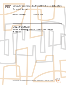 Shape from Sheen Computer Science and Artificial Intelligence Laboratory Technical Report