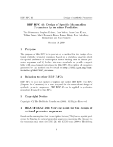 BBF RFC 43: Design of Specific Mammalian