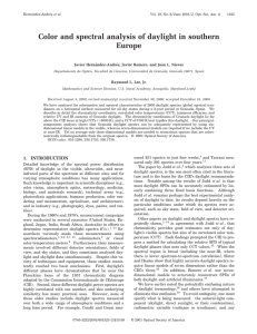 Color and spectral analysis of daylight in southern Europe