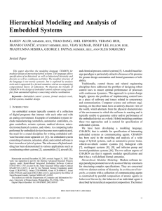 Hierarchical Modeling and Analysis of Embedded Systems