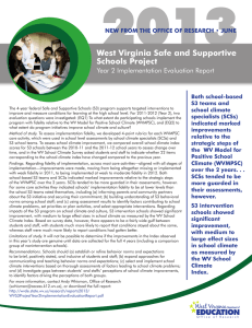 2013 West Virginia Safe and Supportive Schools Project Year 2 Implementation Evaluation Report