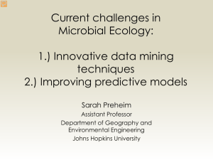Current challenges in Microbial Ecology:  1.) Innovative data mining