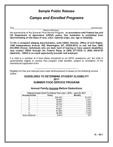 Camps and Enrolled Programs  Sample Public Release
