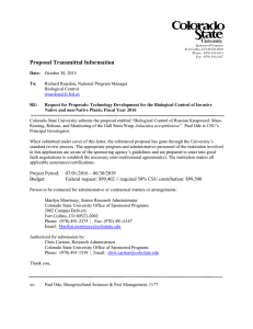 Proposal Transmittal Information