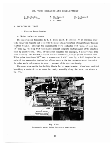 VII. TUBE RESEARCH AND DEVELOPMENT L. D. Smullin A. G. Barrett