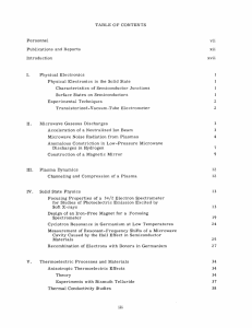 Personnel vii xii Publications  and  Reports