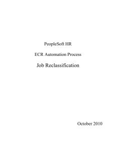 Job Reclassification PeopleSoft HR ECR Automation Process