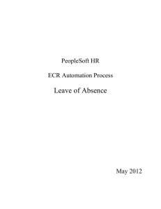 Leave of Absence PeopleSoft HR ECR Automation Process
