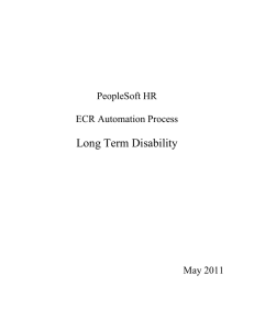 Long Term Disability PeopleSoft HR ECR Automation Process
