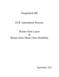PeopleSoft HR  ECR Automation Process: Return from Leave