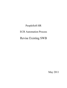 Revise Existing SWB PeopleSoft HR ECR Automation Process
