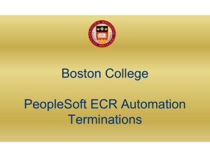 Boston College PeopleSoft ECR Automation Terminations