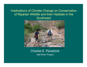 Implications of Climate Change on Conservation Southwest