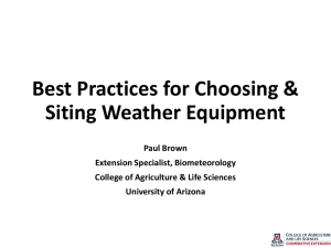 Best Practices for Choosing &amp; Siting Weather Equipment