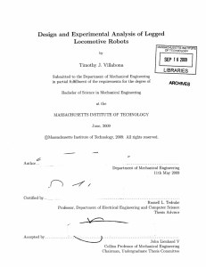 Design  and  Experimental  Analysis  of Legged LIBRARIES