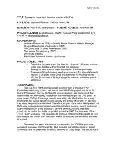 WC-F-06-06   Wallowa Resources (WR) – Grande Ronde Noxious Weeds  Manager
