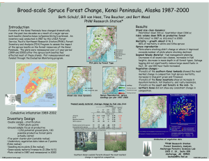 Broad-scale Spruce Forest Change, Kenai Peninsula, Alaska 1987-2000 Beth Schulz