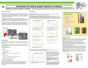 Evaluation of Yellow-poplar Decline in Indiana Introduction Results Yellow-poplar Decline