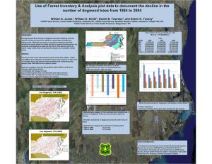 Use of Forest Inventory &amp; Analysis plot data to document... line in the number of dogwood trees from 1984 to 2004