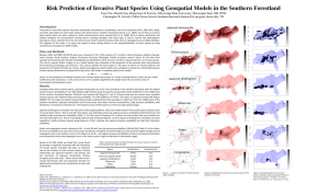 Risk Prediction of Invasive Plant Species Using Geospatial Models in...