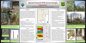 Spread of Laurel Wilt Across Georgia  2009 -