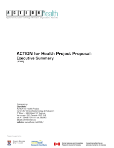 ACTION for Health Project Proposal : Executive Summary