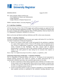MEMORANDUM August 20, 2014 TO:  Chief Academic Officers and Provosts