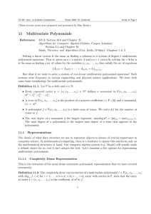 11 Multivariate Polynomials