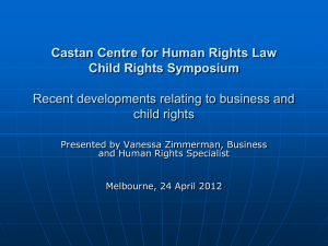 Castan Centre for Human Rights Law Child Rights Symposium child rights