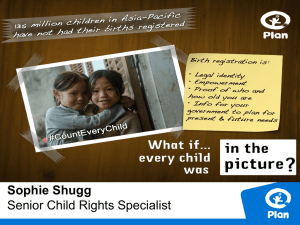 Sophie Shugg Senior Child Rights Specialist
