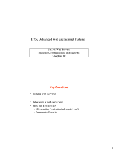 IT452 Advanced Web and Internet Systems