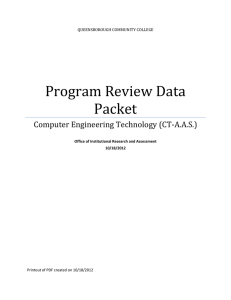 Program Review Data Packet Computer Engineering Technology (CT-A.A.S.)