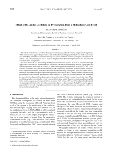 Effect of the Andes Cordillera on Precipitation from a Midlatitude... 3092 B S. B