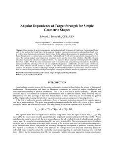 Angular Dependence of Target Strength for Simple Geometric Shapes