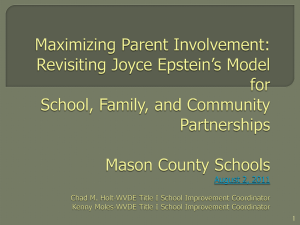 Parent Involvement - (Powerpoint)