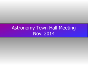 Astronomy Town Hall Meeting Nov. 2014