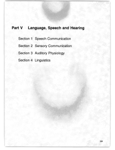 Language,  Speech  and  Hearing Section  1 2