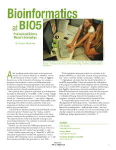 Bioinformatics BIO5 at