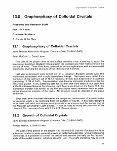 13.0  Graphoepitaxy  of  Colloidal  Crystals 13.1 Graphoepitaxy