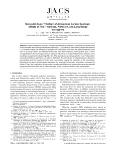 Molecular-Scale Tribology of Amorphous Carbon Coatings: