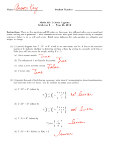 Math 221: Matrix Algebra Midterm 1 -